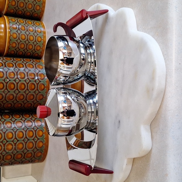 SALE! Glohill MCM vintage cream and sugar set on tray - Picture 1 of 10